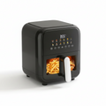 12 QT Air Fryer Toaster Oven, View Windows and Timer with 10 Preset Cooking Modes, MAX 400℉ for Crispy, 85% Less Oil, Fast Roast, Preheat, Shake, Bake